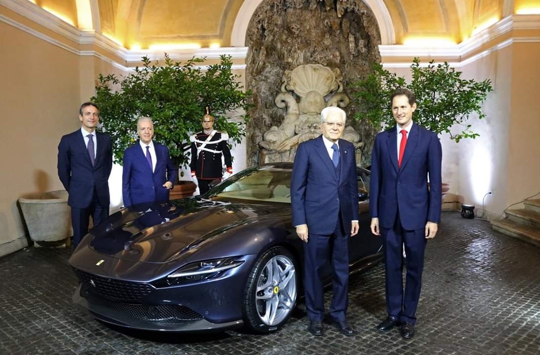 الرئيس الايطالى يحضر حفل إطلاق فيرارى روما الجديدة
