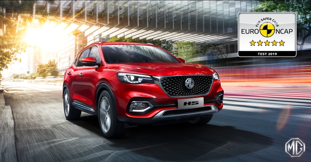 MG ZS EV وMG HS تحصلان على تصنيف خمس نجوم للسلامة في اختبارات Euro NCAP