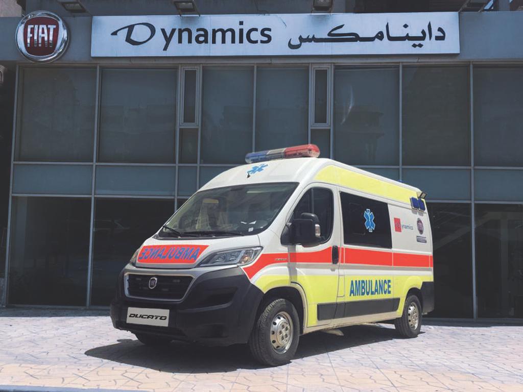 لمواجهة فيروس كورونا (كوفيد – ١٩) "داينامكس" تهدي سيارة إسعاف مجهزة لدعم جهود القطاع الطبي