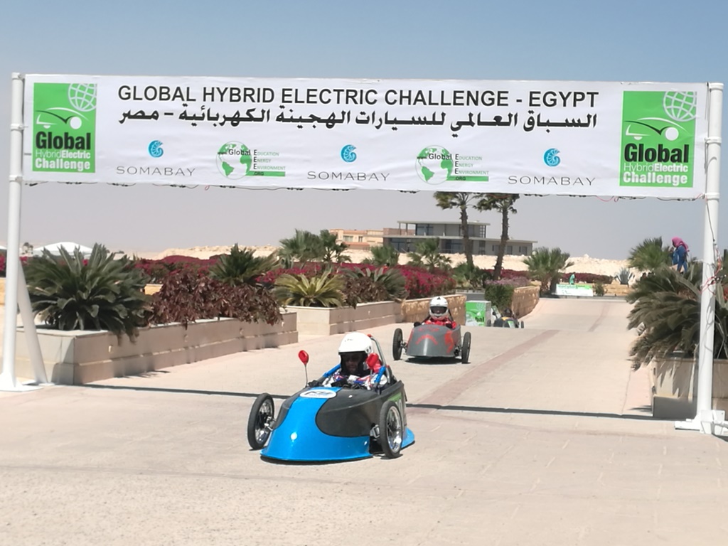 فعاليات اليوم الأول لتحديات سباق الجامعات للسيارات الهايبريد الكهربائية (مصر 2019)