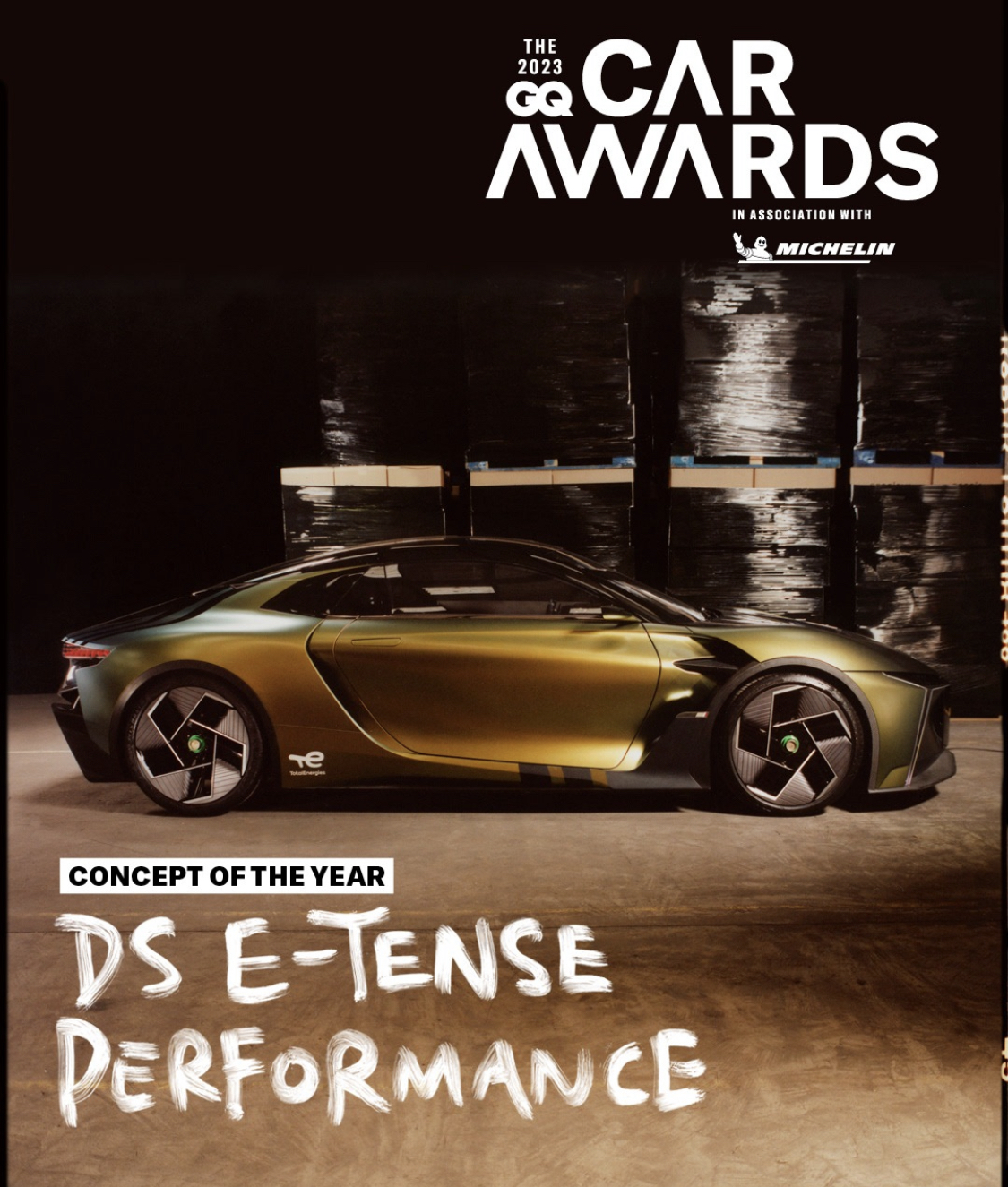 سيارة DS E-TENSE PERFORMANCE الكهربائية تفوز بلقب "فكرة العام" في جوائز السيارات 2023 GQ العالمي